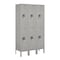 Salsbury Industries Wardrobe Locker, 36" W, 12" D, 66" H, (3) Wide, (6) Openings, Gray 62352GY-U - alternate 1